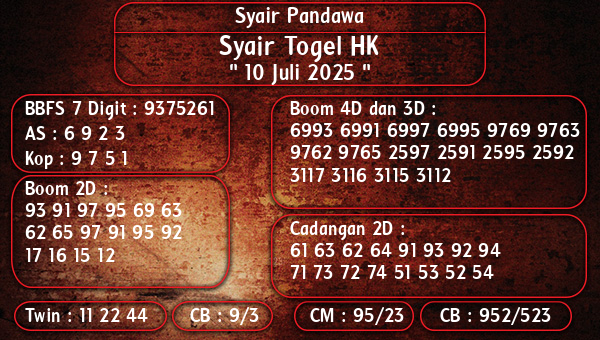 Syair Pandawa - Syair Togel HK